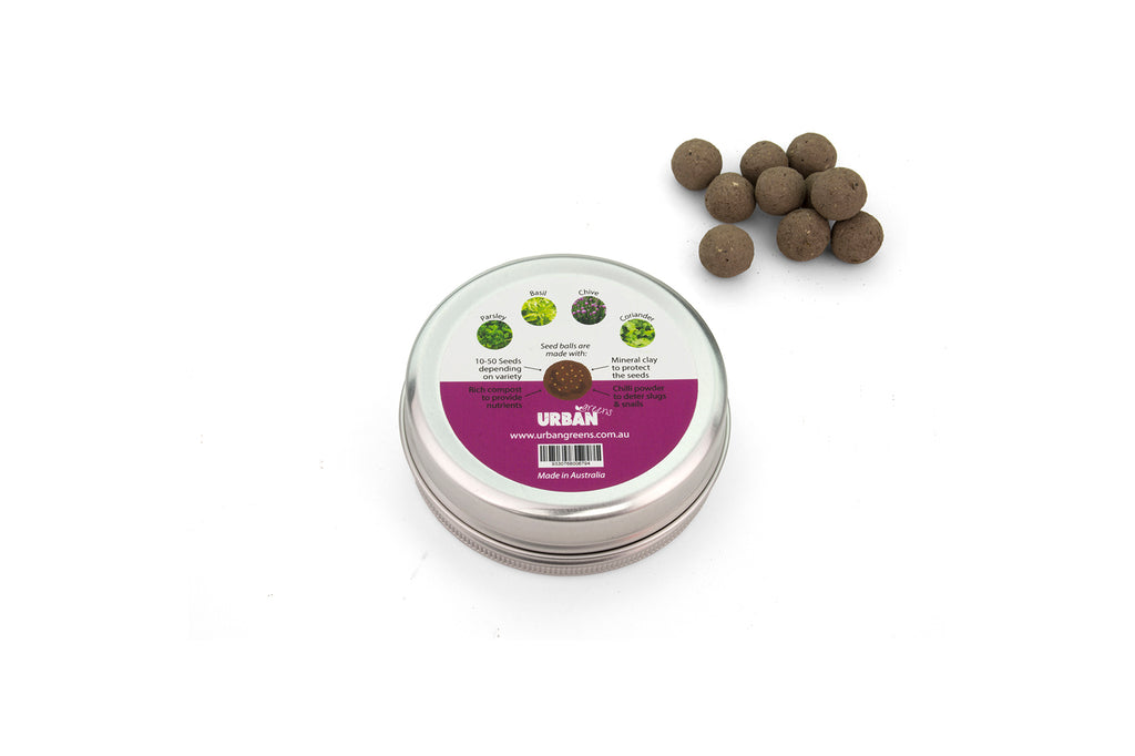 Urban Greens seed balls with 4 seed varieties