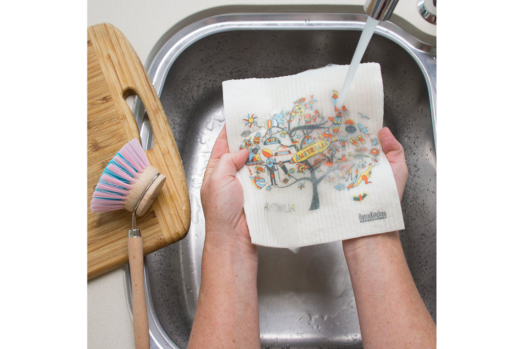 RetroKitchen Sponge Cloth_australia_In sink