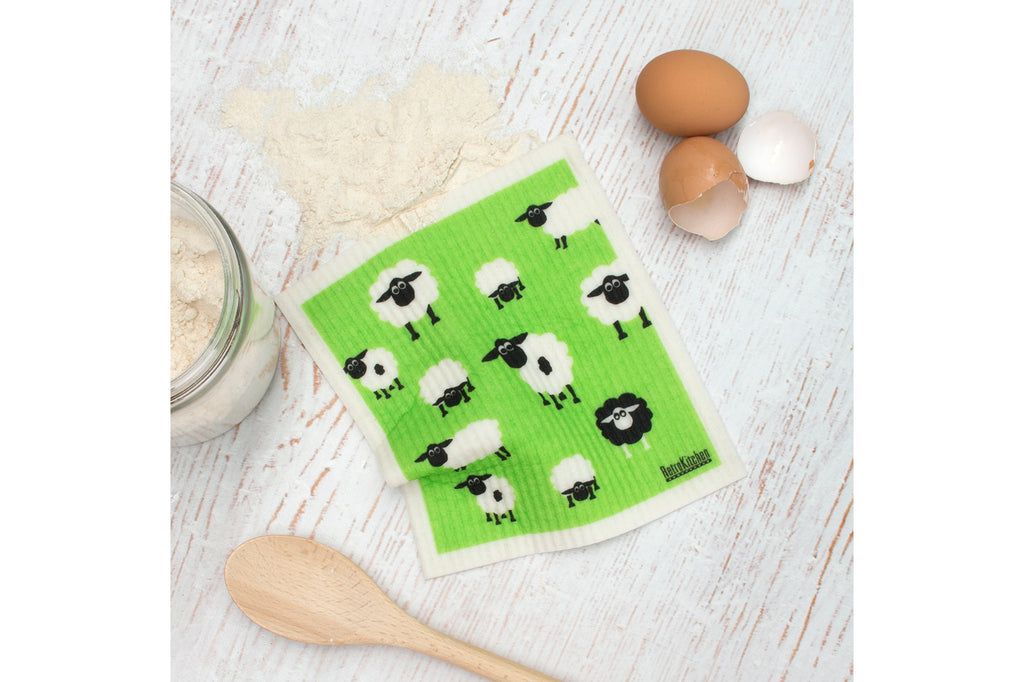 RetroKitchen compostable kitchen sponge_sheep on bench