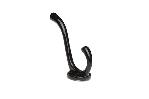 RetroKitchen large enamel wall hook in black