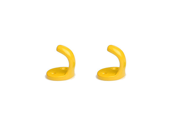 retrokitchen small enamel hooks in yellow