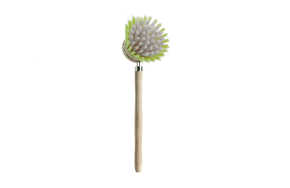 RetroKitchen timber dish washing brushes in assorted colours