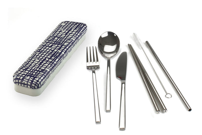 RetroKitchen Carry Your Cutlery - Weave design on the case