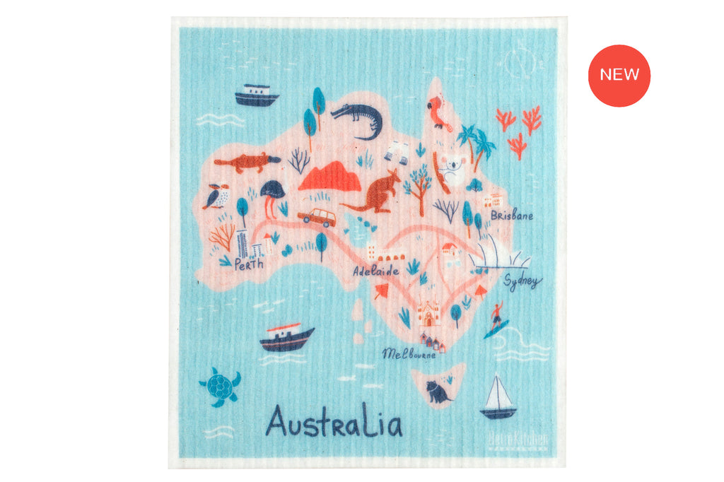 Sponge Cloth - Australia Map