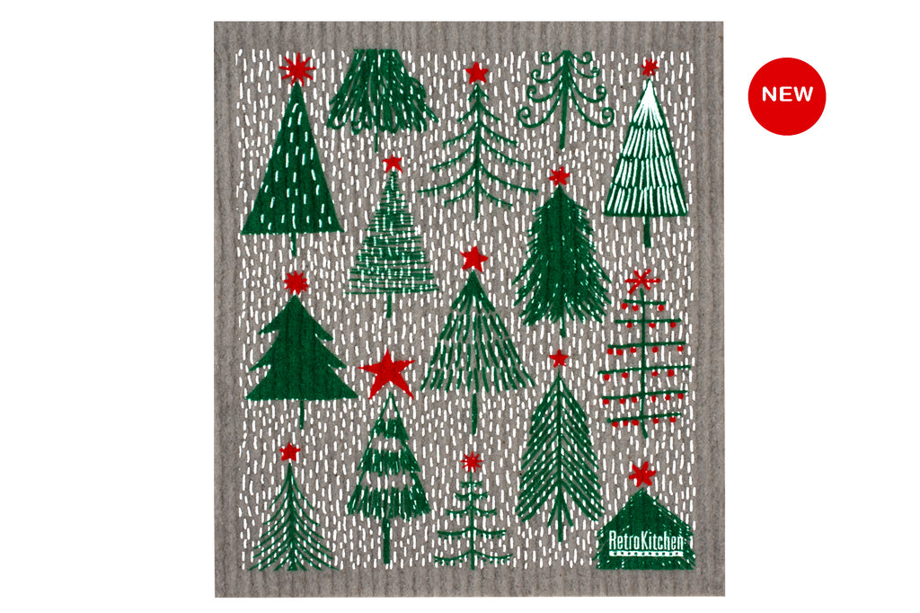 RetroKitchen Limited Edition Christmas Forest Sponge Cloth