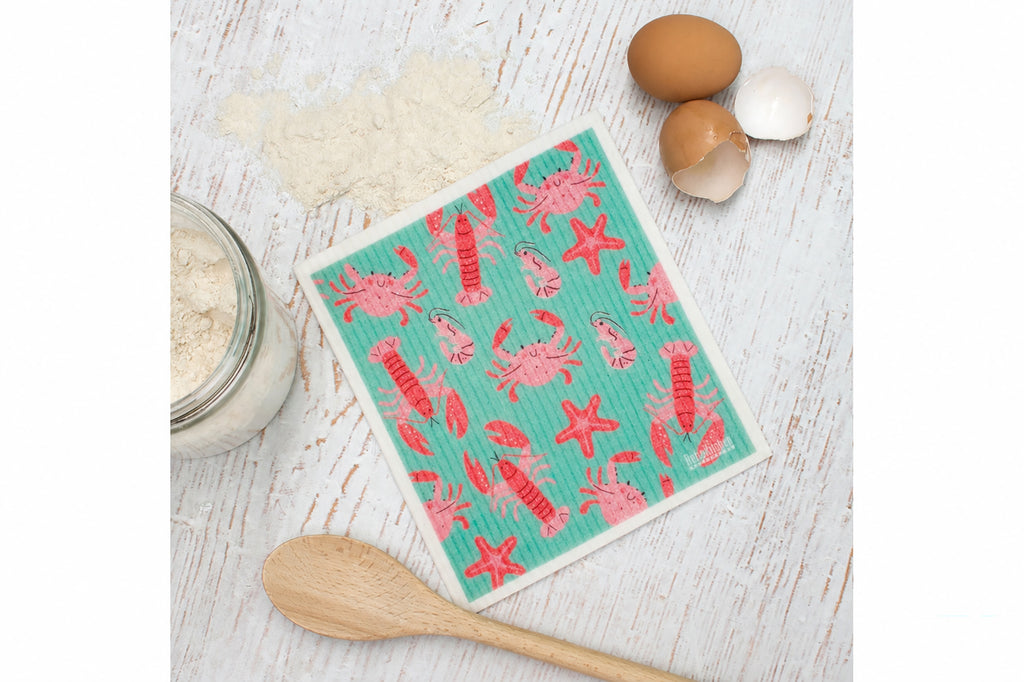 Sponge Cloth - Crabs and Lobsters