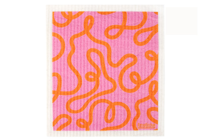 RetroKitchen compostable sponge cloth - loopy design