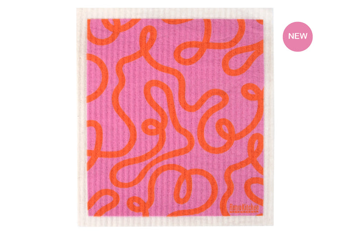 RetroKitchen compostable sponge cloth - loopy design