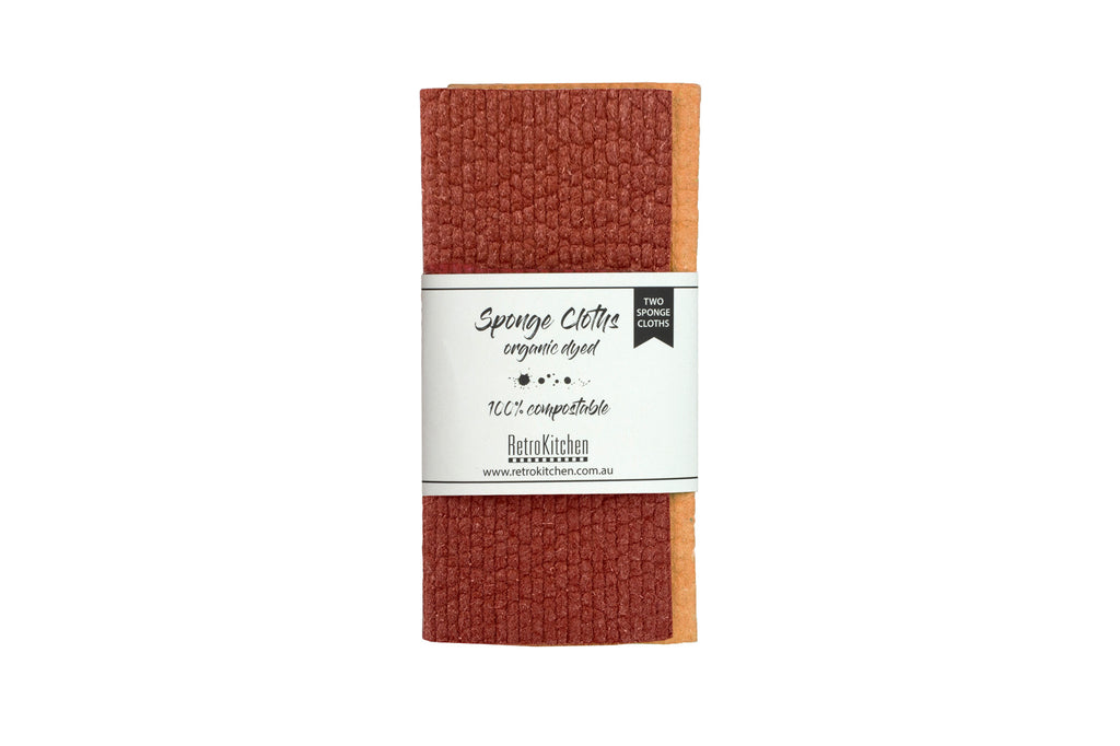 RetroKitchen organic dyed sponge cloths