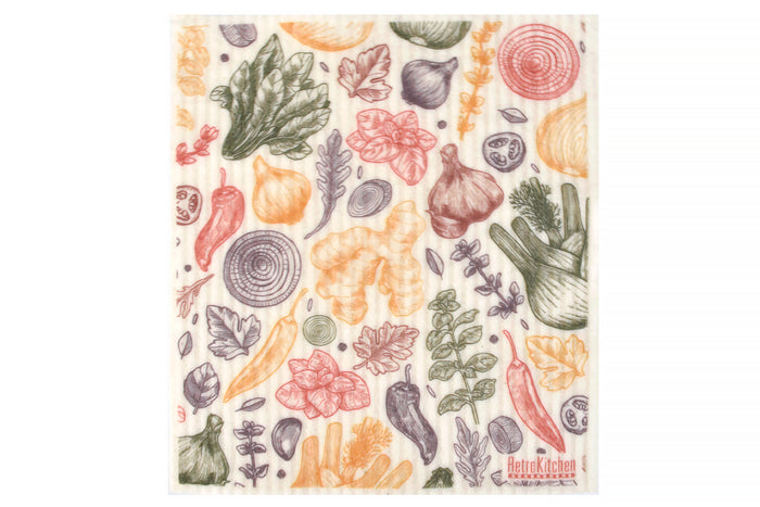 Kitchen Sponge Cloth with vegetable design