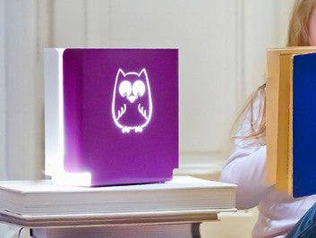 night light in purple with owl design