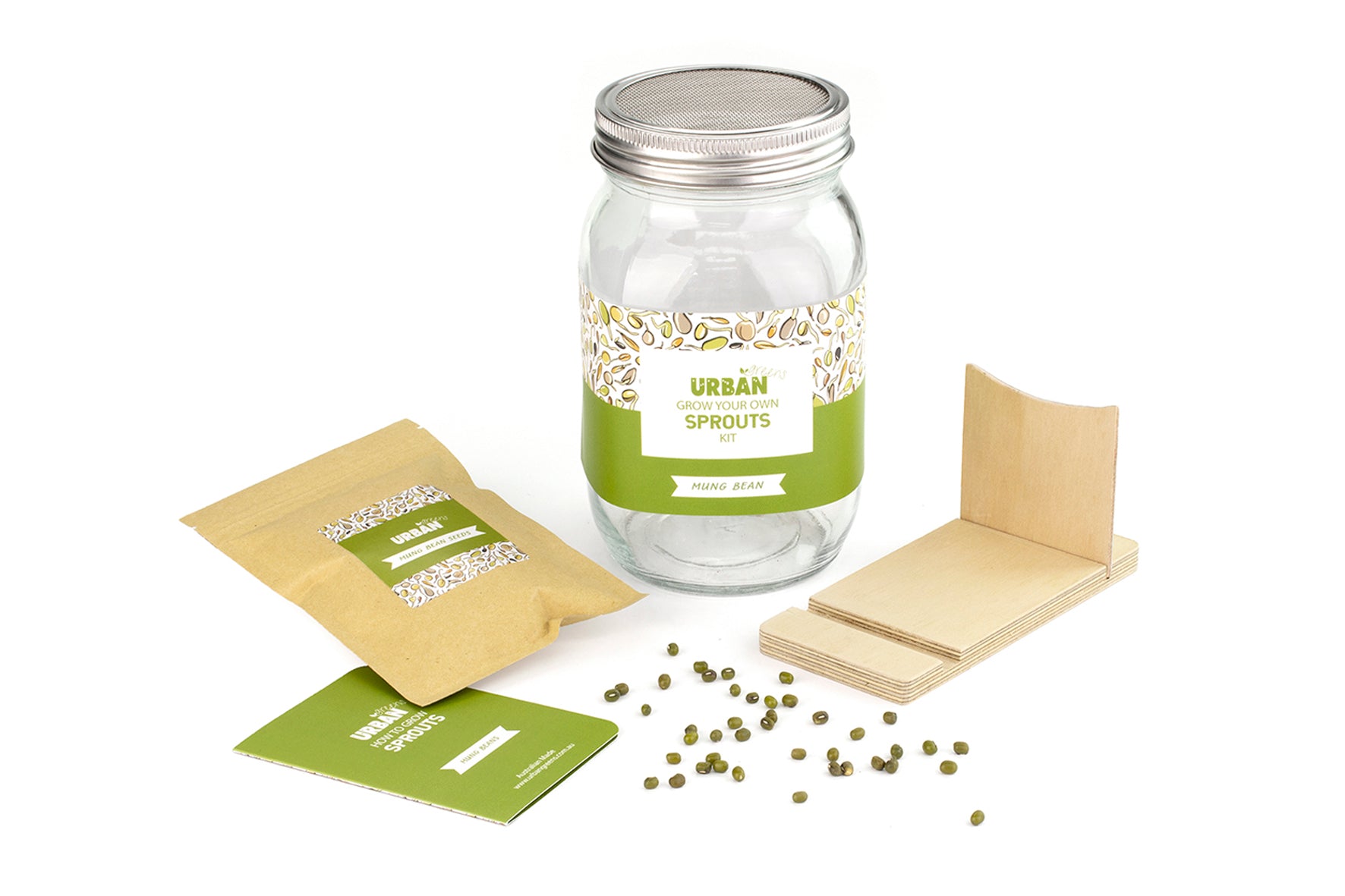 URBAN GREENS SPROUT JAR KIT MUNG BEANS RetroKitchen
